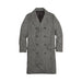 RIVAY Harris Tweed Herringbone Double Breasted Topcoat - Grey