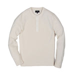 Rivay Gibson Waffle Henley in Antique White - Antique White