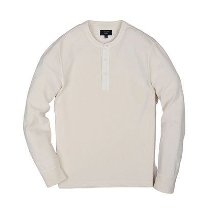 Rivay Gibson Waffle Henley in Antique White