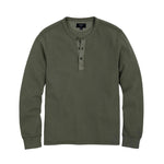 Rivay Gibson Waffle Henley in Field - Field