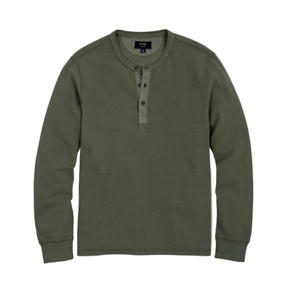 Rivay Gibson Waffle Henley in Field