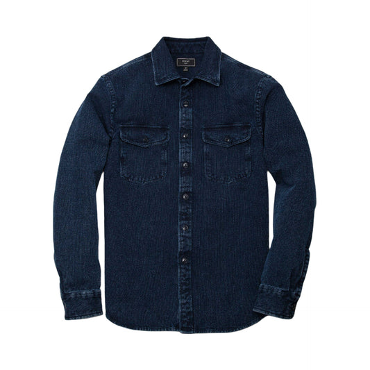 RIVAY Judd Indigo Dobby Overshirt