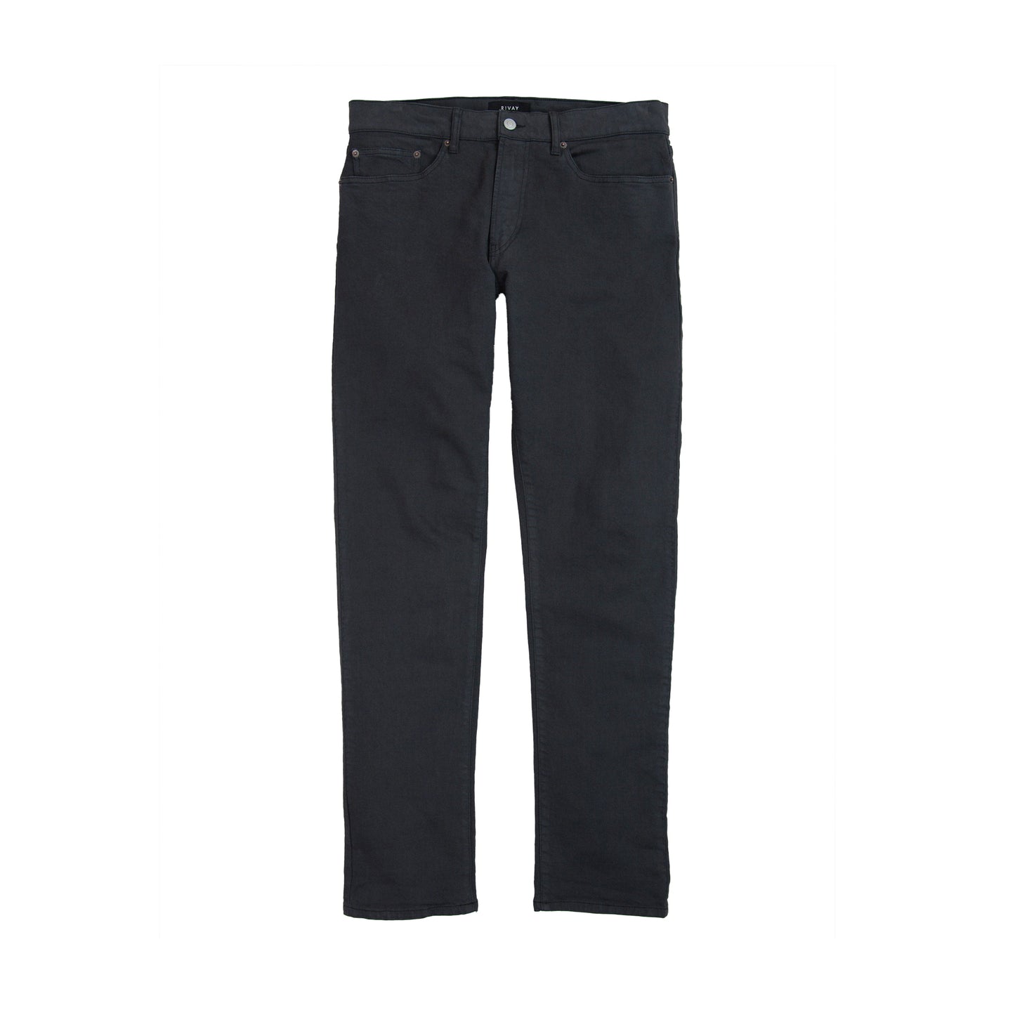 Rivay Wade Garment Dyed Washed Black Five Pocket Pant