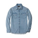 Rivay Wayne Denim Western Shirt in Light Wash - Light Wash