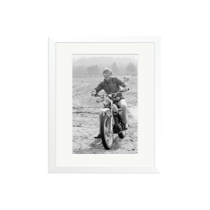 Robert Redford by Terry O'Neill 1975 Framed Print White Medium