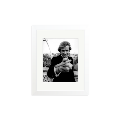 Roger Moore 1972 Bond Announcement Photo White Small