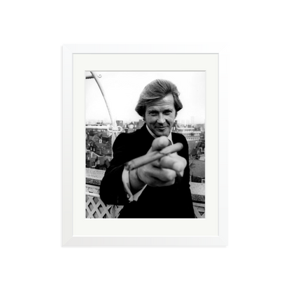 Roger Moore 1972 Bond Announcement Photo White Medium