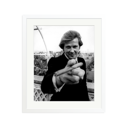 Roger Moore 1972 Bond Announcement Photo White Large