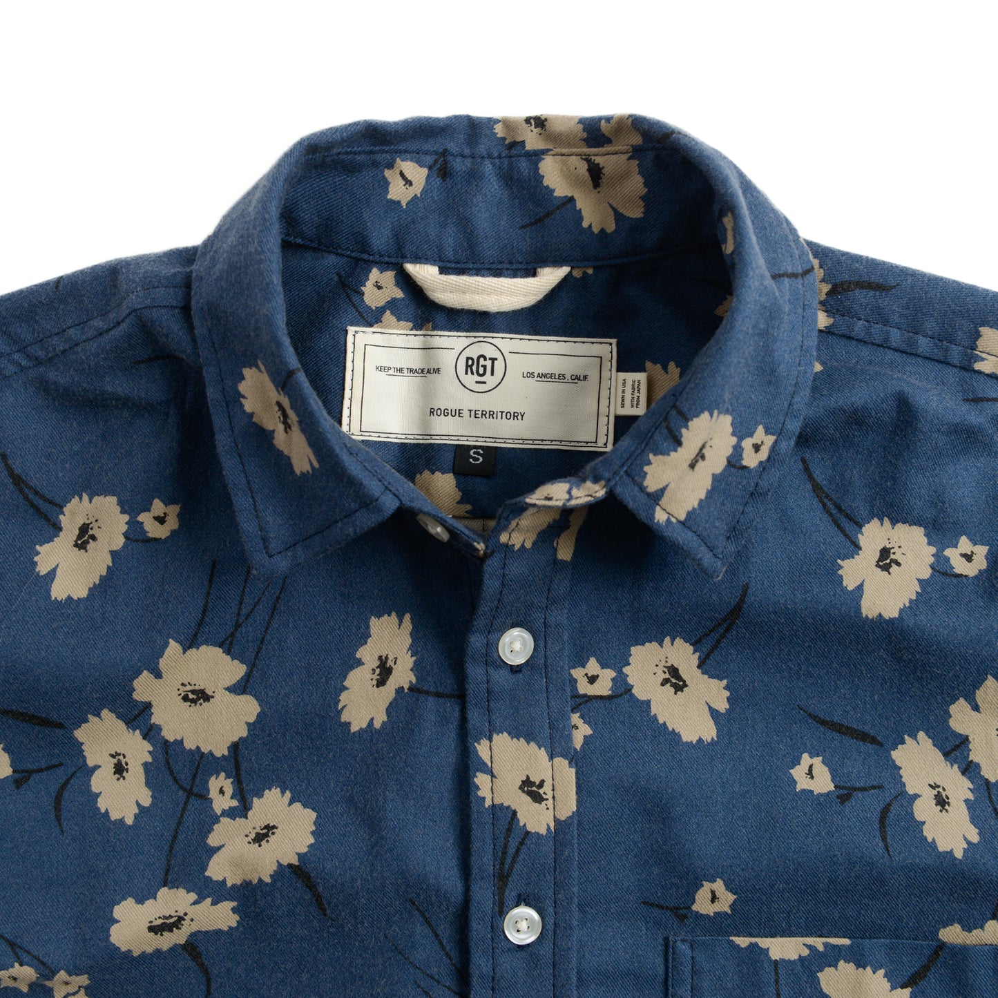 Rogue Territory Blue Floral Oxford Shirt