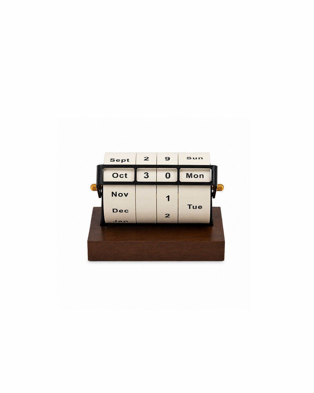 Rotating Wheel Retro Wooden Calendar
