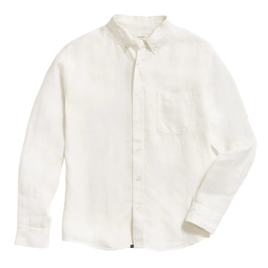 Billy Reid Tuscumbia Linen Shirt Button Down White
