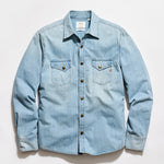Billy Reid Washed Shoals Denim Shirt - Denim Wash