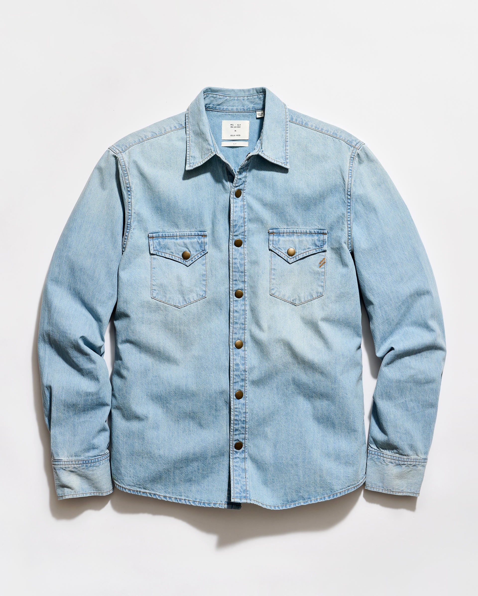 Billy Reid Washed Shoals Denim Shirt Denim Wash