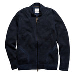 Billy Reid Linen Sweater Track Jacket - Navy