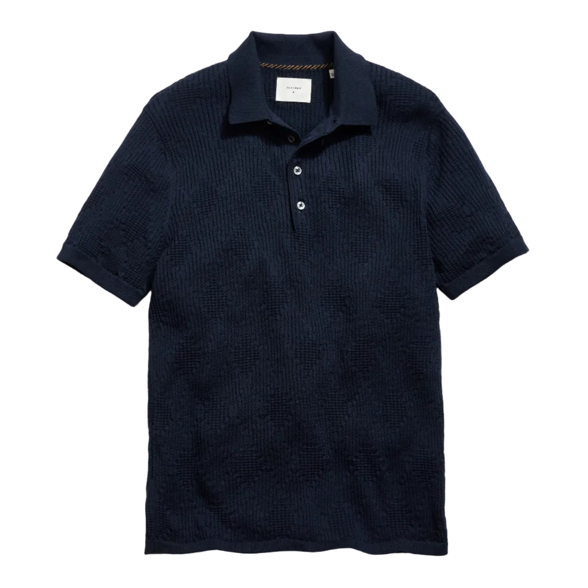 Diamond Sweater Polo Carbon Blue