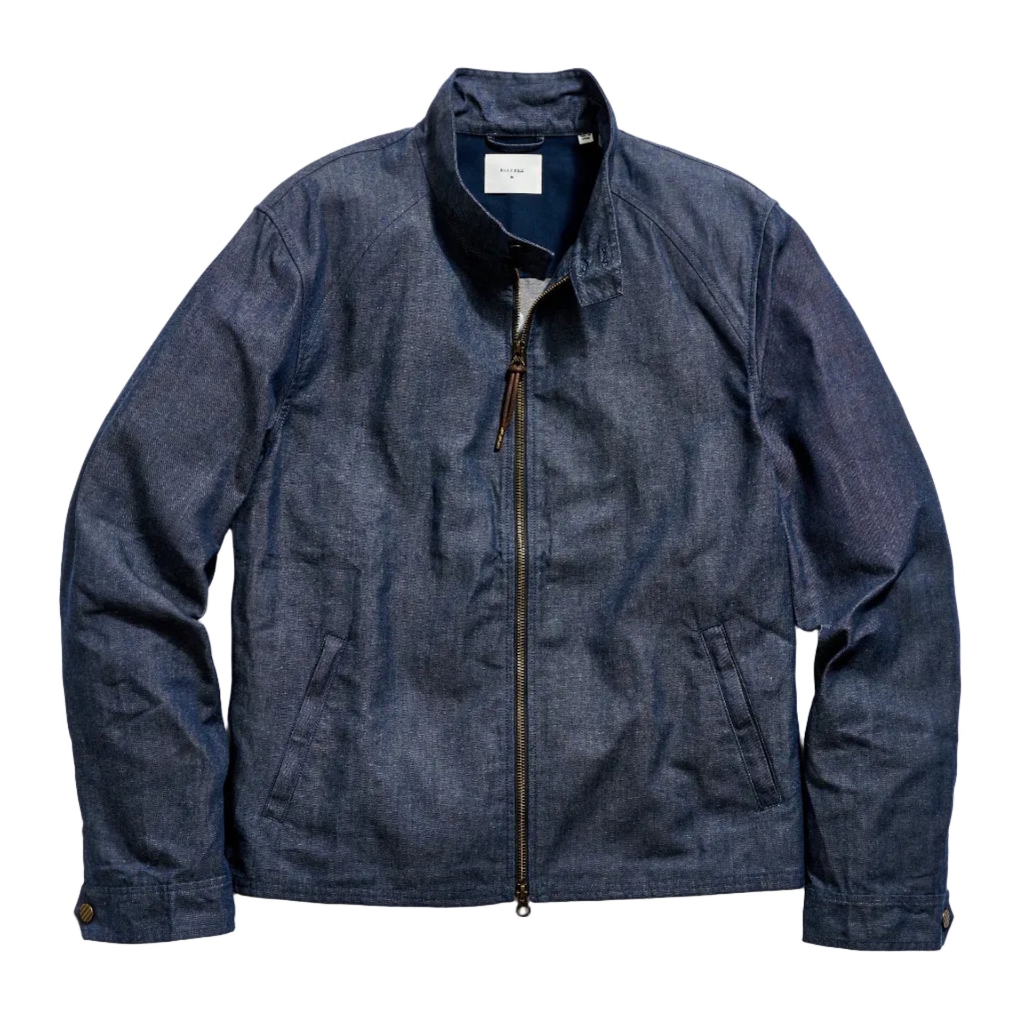 Billy Reid Waxed Denim Harrington Jacket Indigo