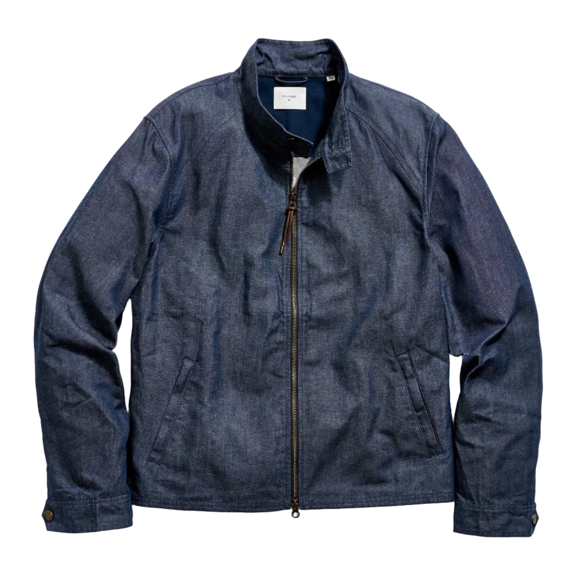 Billy Reid Waxed Denim Harrington Jacket Indigo
