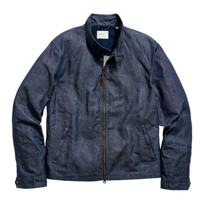 Billy Reid Waxed Denim Harrington Jacket Indigo