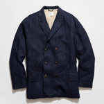 Billy Reid Canvas Linen Bond Peacoat - Navy