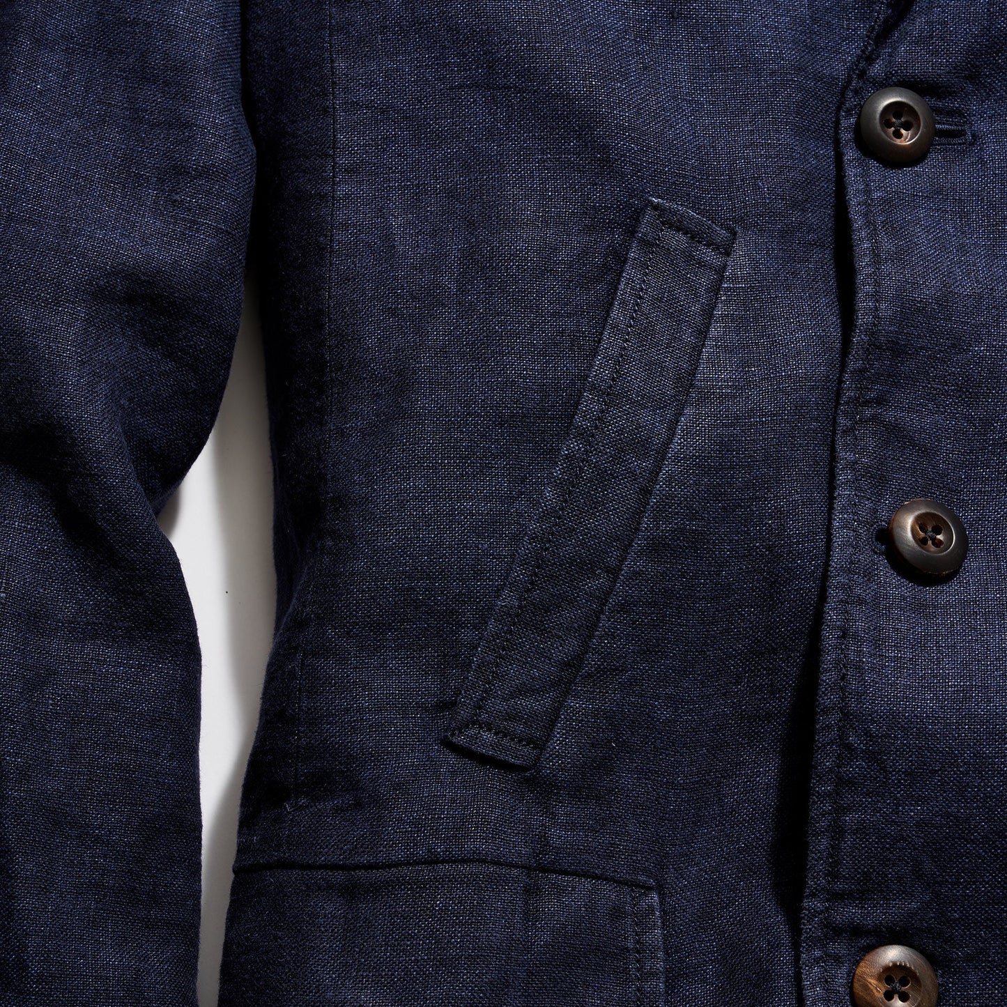 Billy Reid Canvas Linen Bond Peacoat