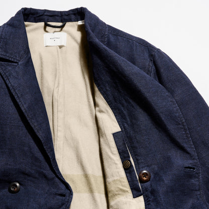 Billy Reid Canvas Linen Bond Peacoat