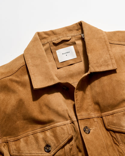 Billy Reid Waxed Suede Tupelo Trucker Jacket
