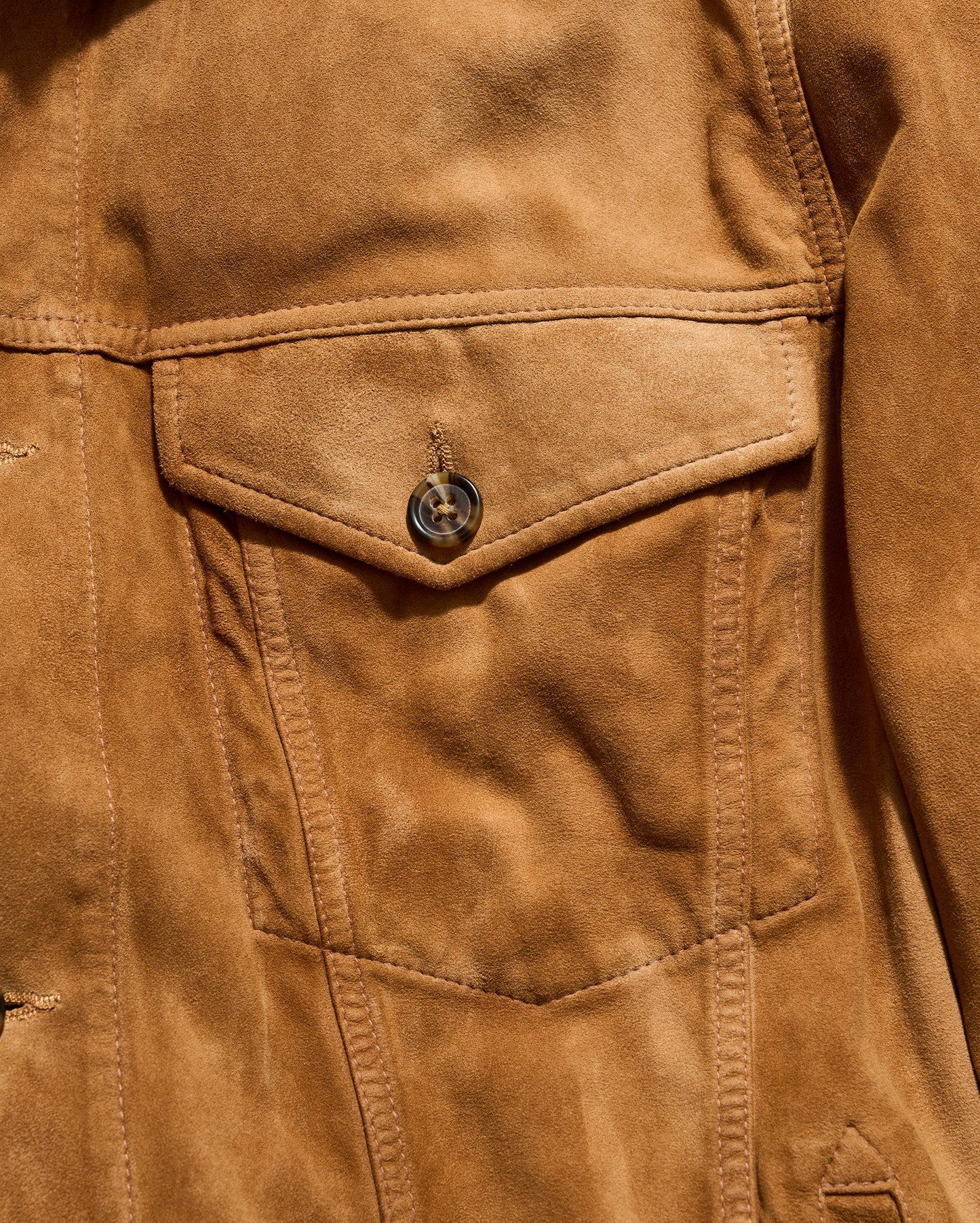 Billy Reid Waxed Suede Tupelo Trucker Jacket