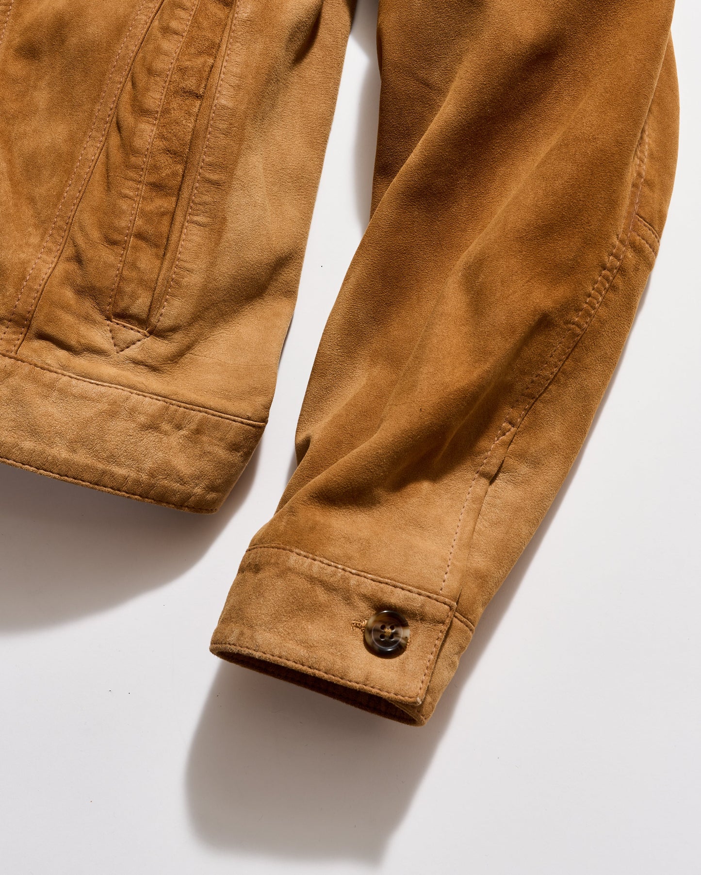 Billy Reid Waxed Suede Tupelo Trucker Jacket