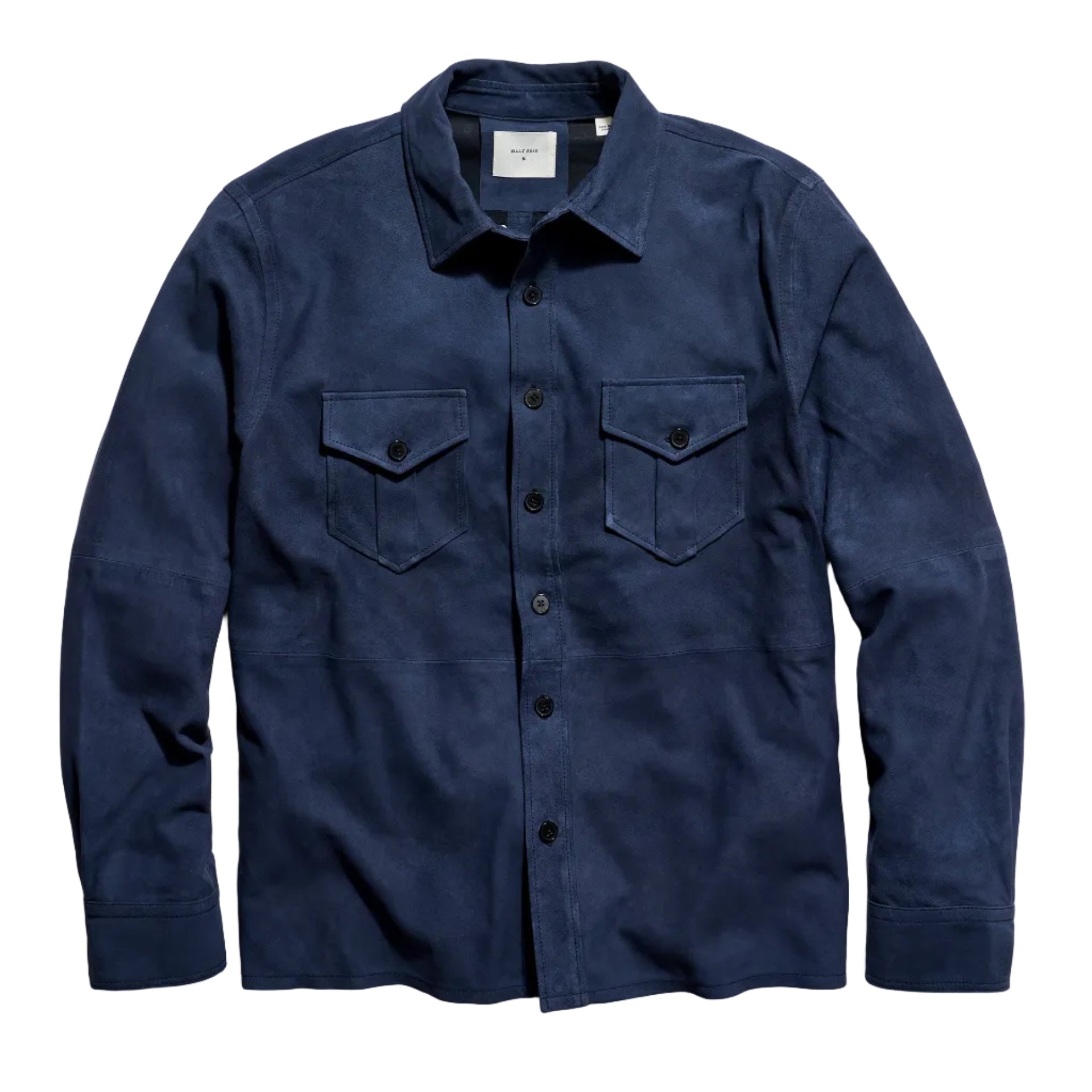 Billy Reid Suede Scout Shirt Estate Blue