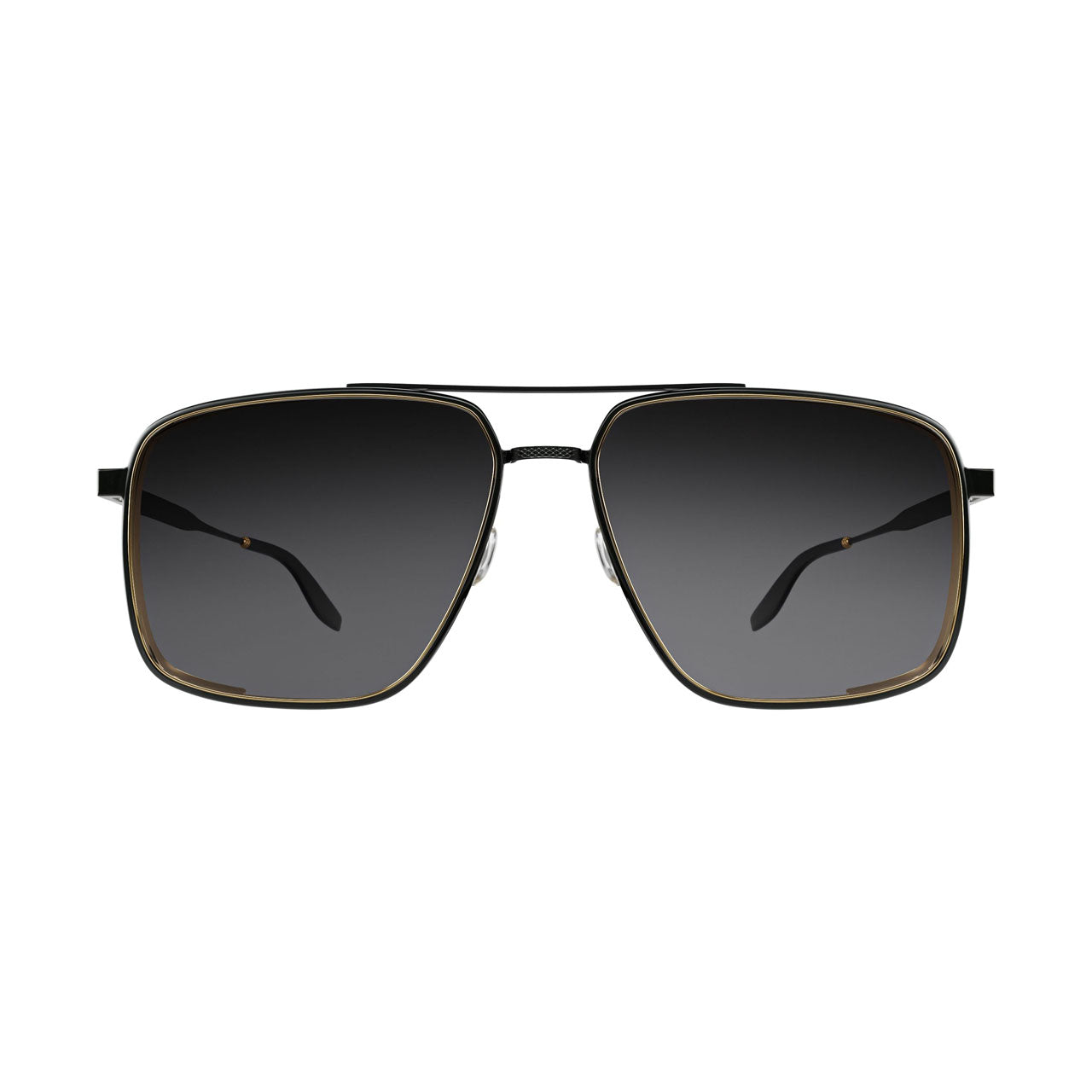 Barton Perreira 007 Scaramanga Sunglasses Black Satin Gold Noir (AR) With Breath Logo