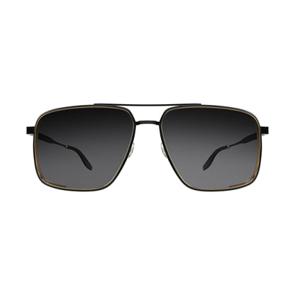 Barton Perreira 007 Scaramanga Sunglasses Black Satin Gold Noir (AR) With Breath Logo