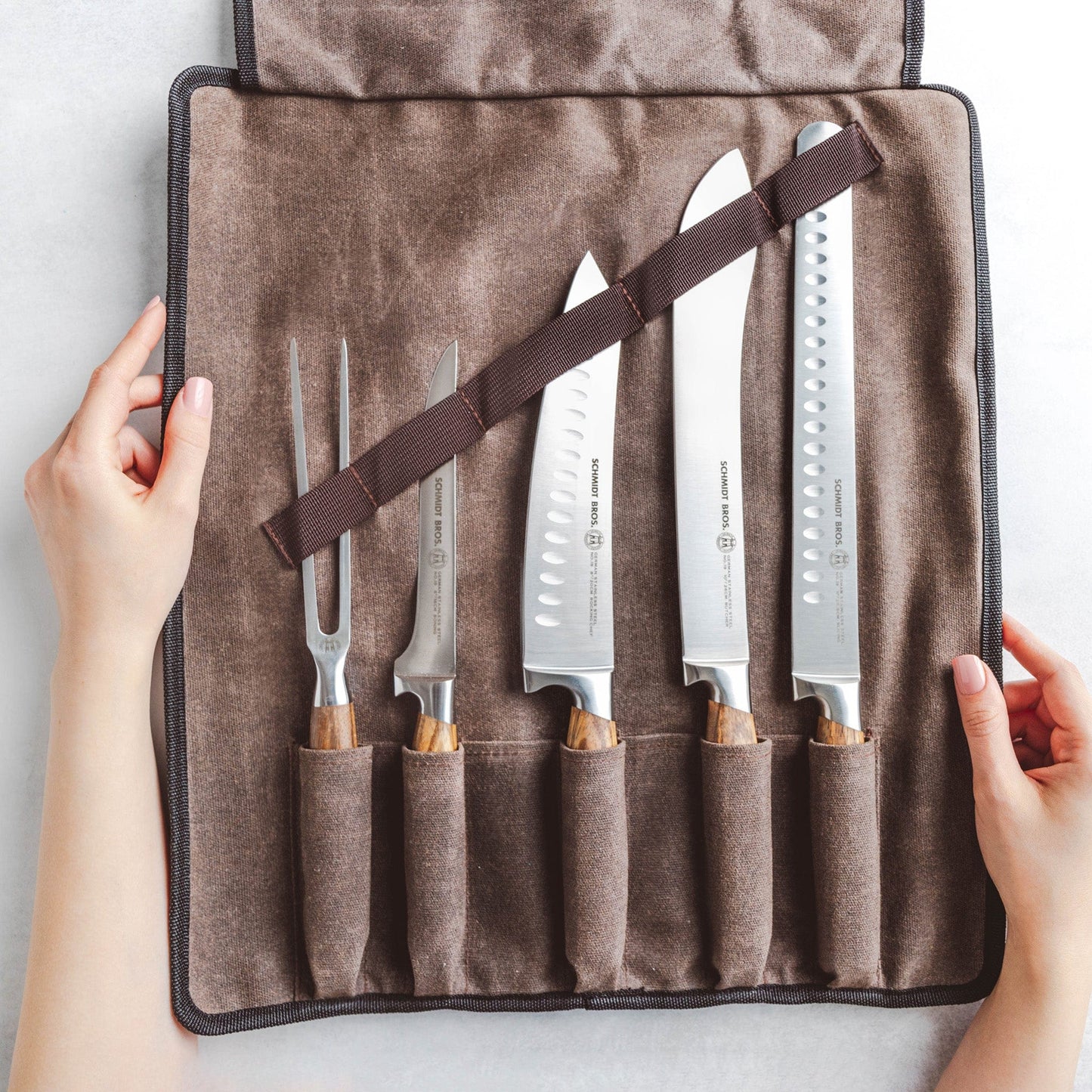 Schmidt Bros. Zebra Wood BBQ 6-Piece Knife Set