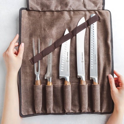 Schmidt Bros. Zebra Wood BBQ 6-Piece Knife Set