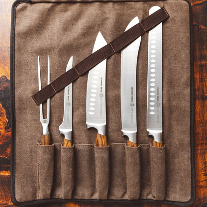 Schmidt Bros. Zebra Wood BBQ 6-Piece Knife Set