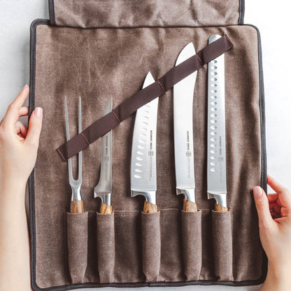 Schmidt Bros. Zebra Wood BBQ 6-Piece Knife Set