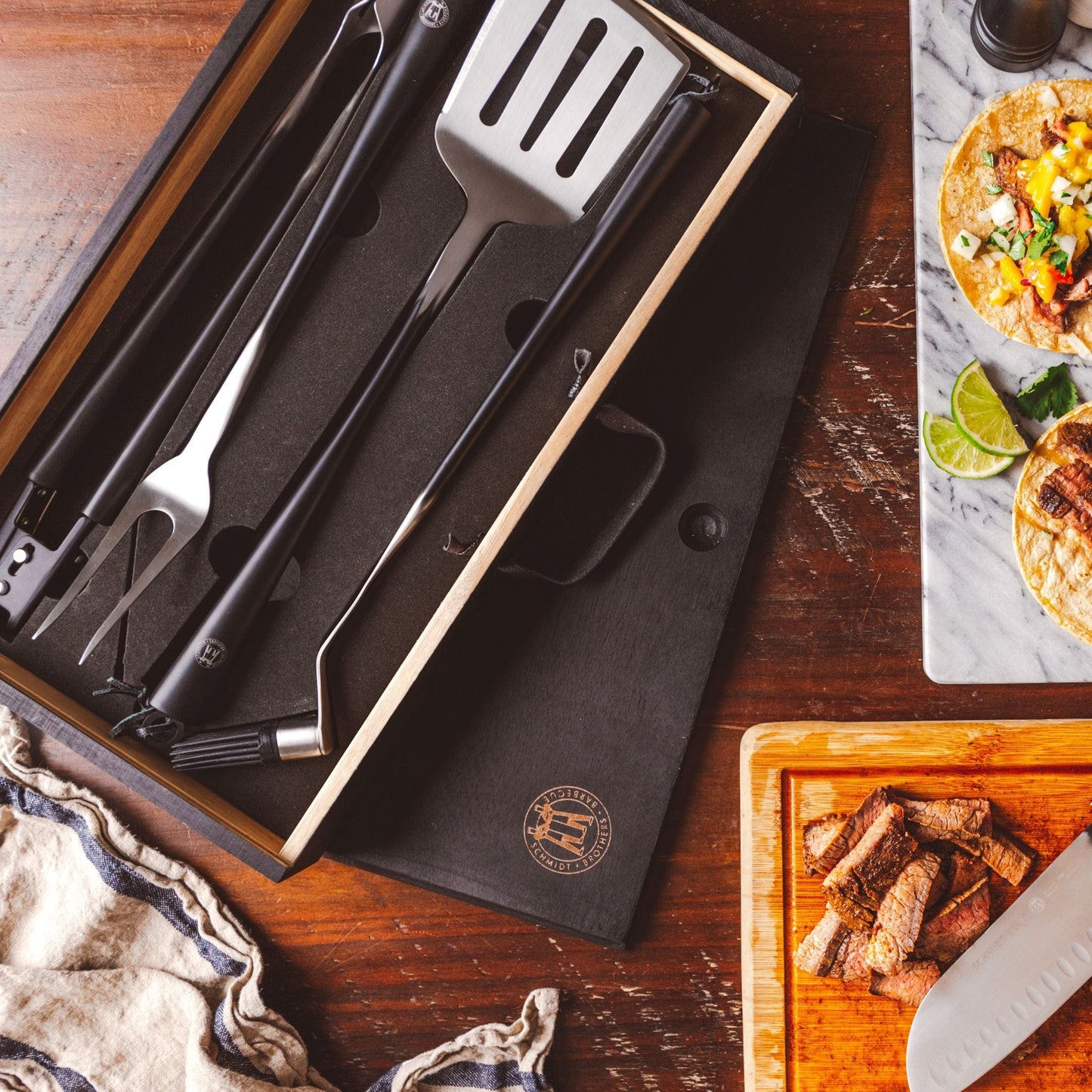 Schmidt Bros. Carbon 6, 4-Piece Grill Set