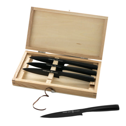 Schmidt Bros. Jet Black, 4-Piece Steak Knife Set