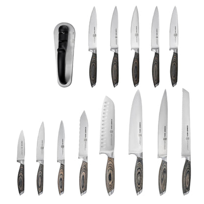 Schmidt Bros. Bonded Ash 15-Piece Knife Block Set