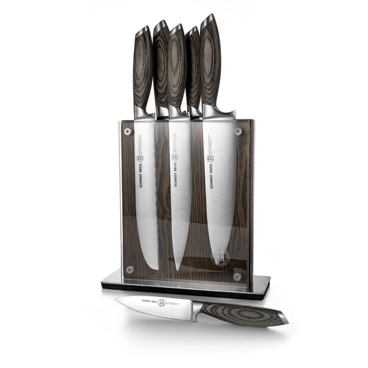 Schmidt Bros. Bonded Ash 7-Piece Knife Block Set