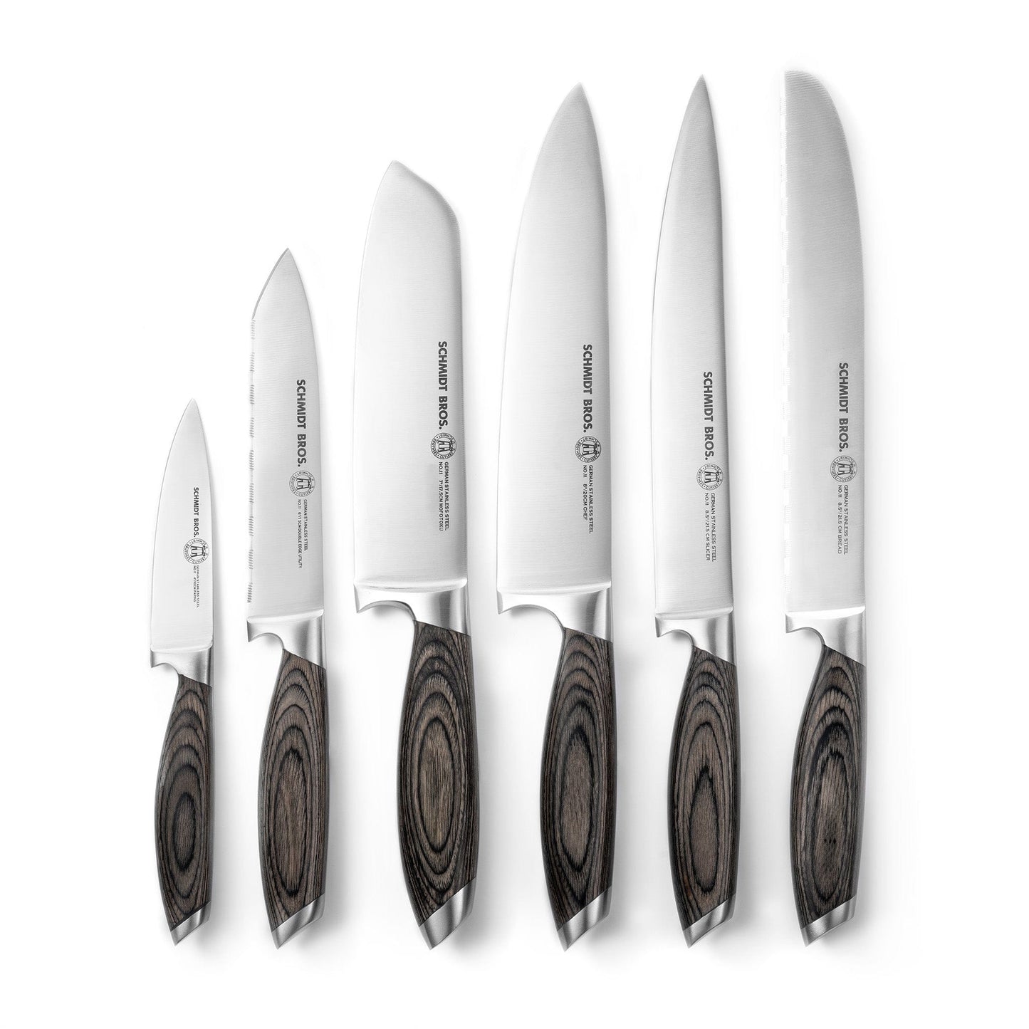 Schmidt Bros. Bonded Ash 7-Piece Knife Block Set