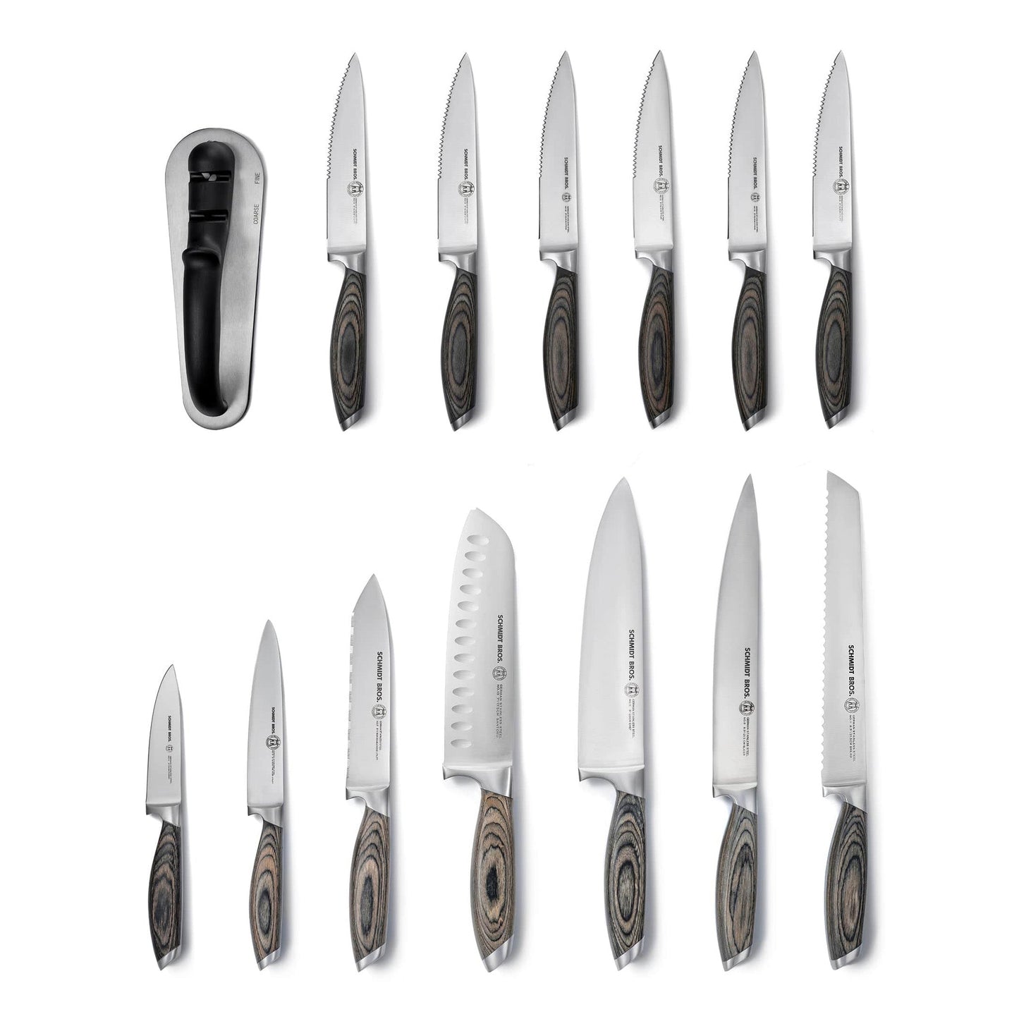 Schmidt Bros. Bonded Ash 15-Piece Knife Block Set