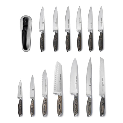 Schmidt Bros. Bonded Ash 15-Piece Knife Block Set