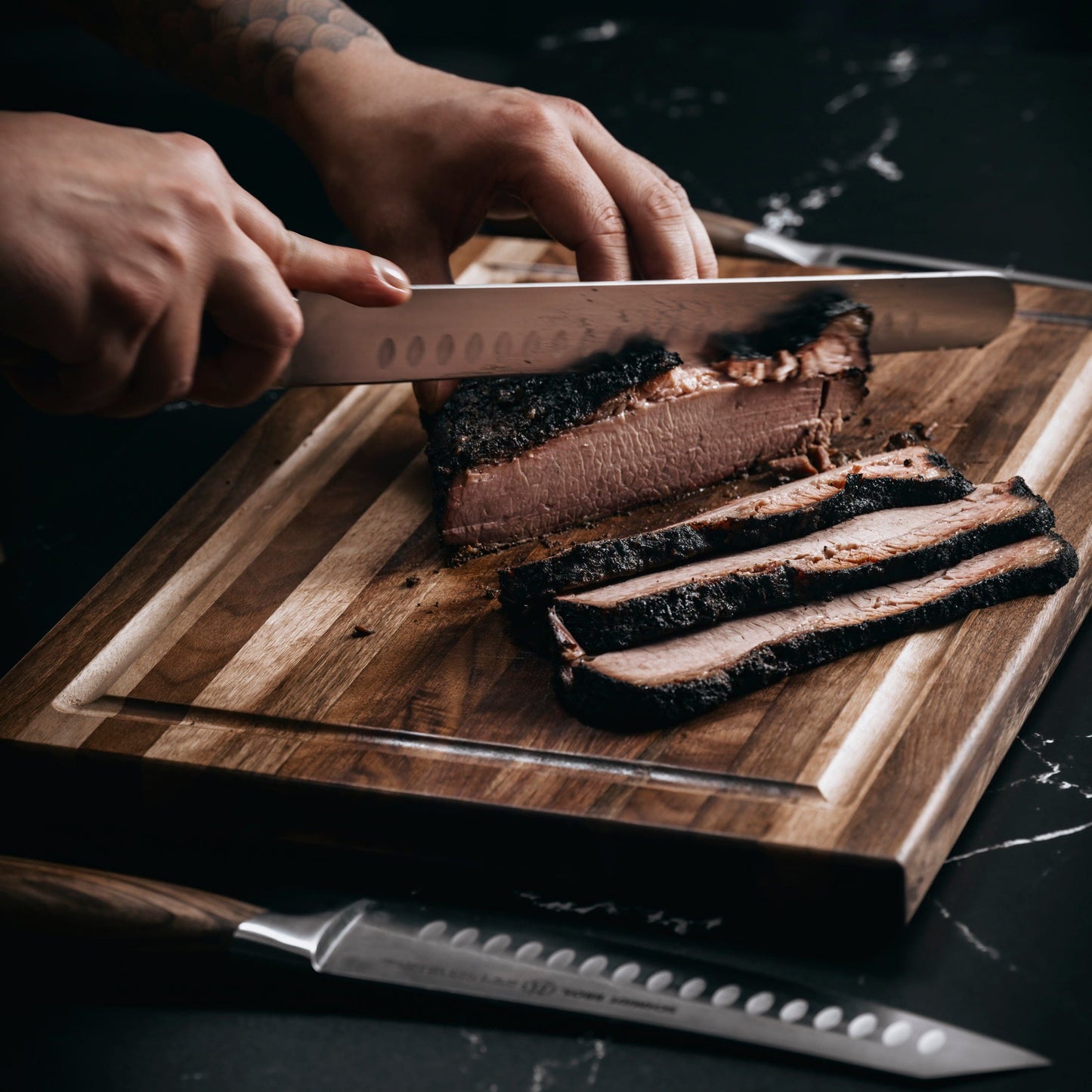 Schmidt Bros. Zebra Wood BBQ 6-Piece Knife Set
