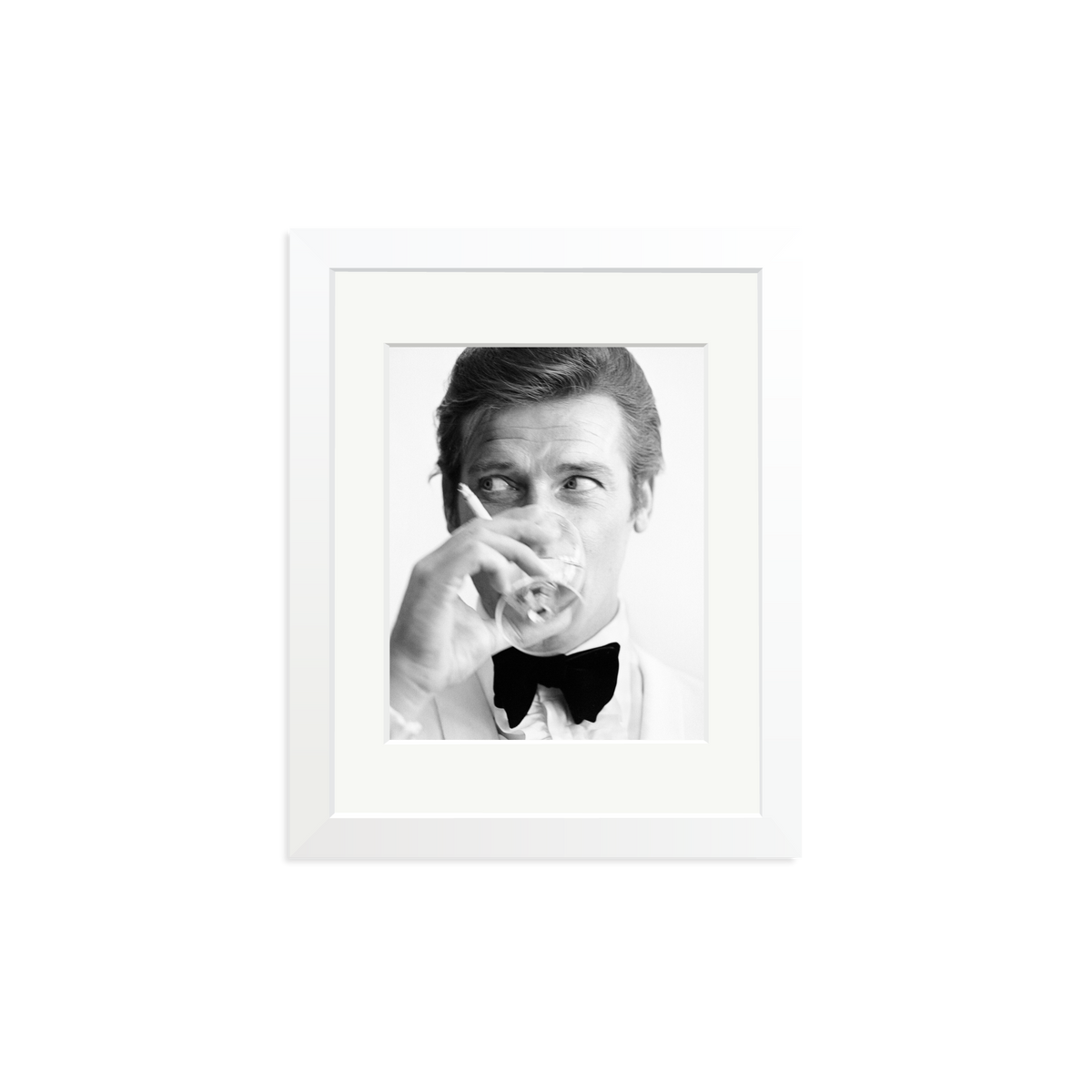 Shaken Not Stirred Framed Print White Small