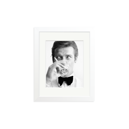 Shaken Not Stirred Framed Print White Small