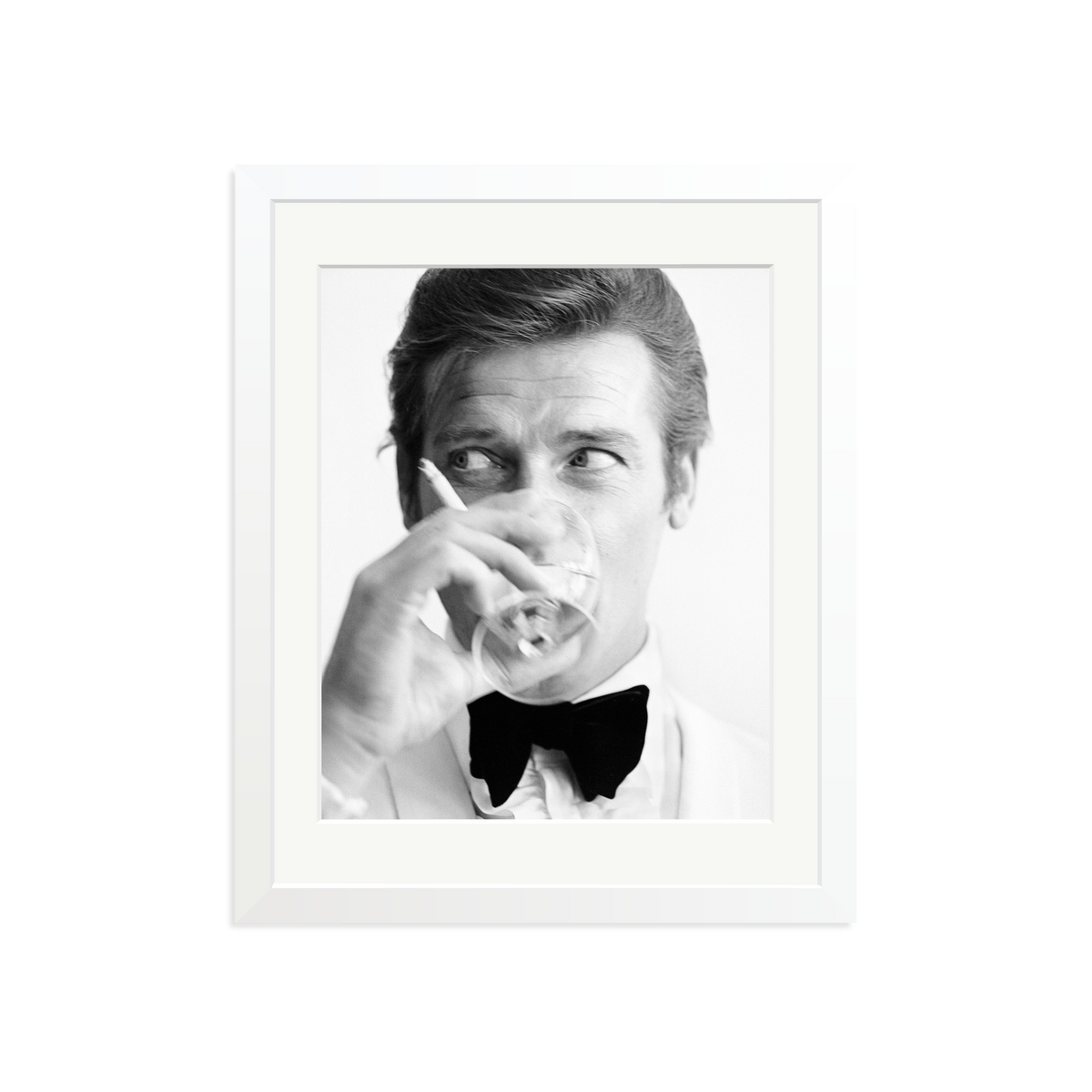 Shaken Not Stirred Framed Print White Medium