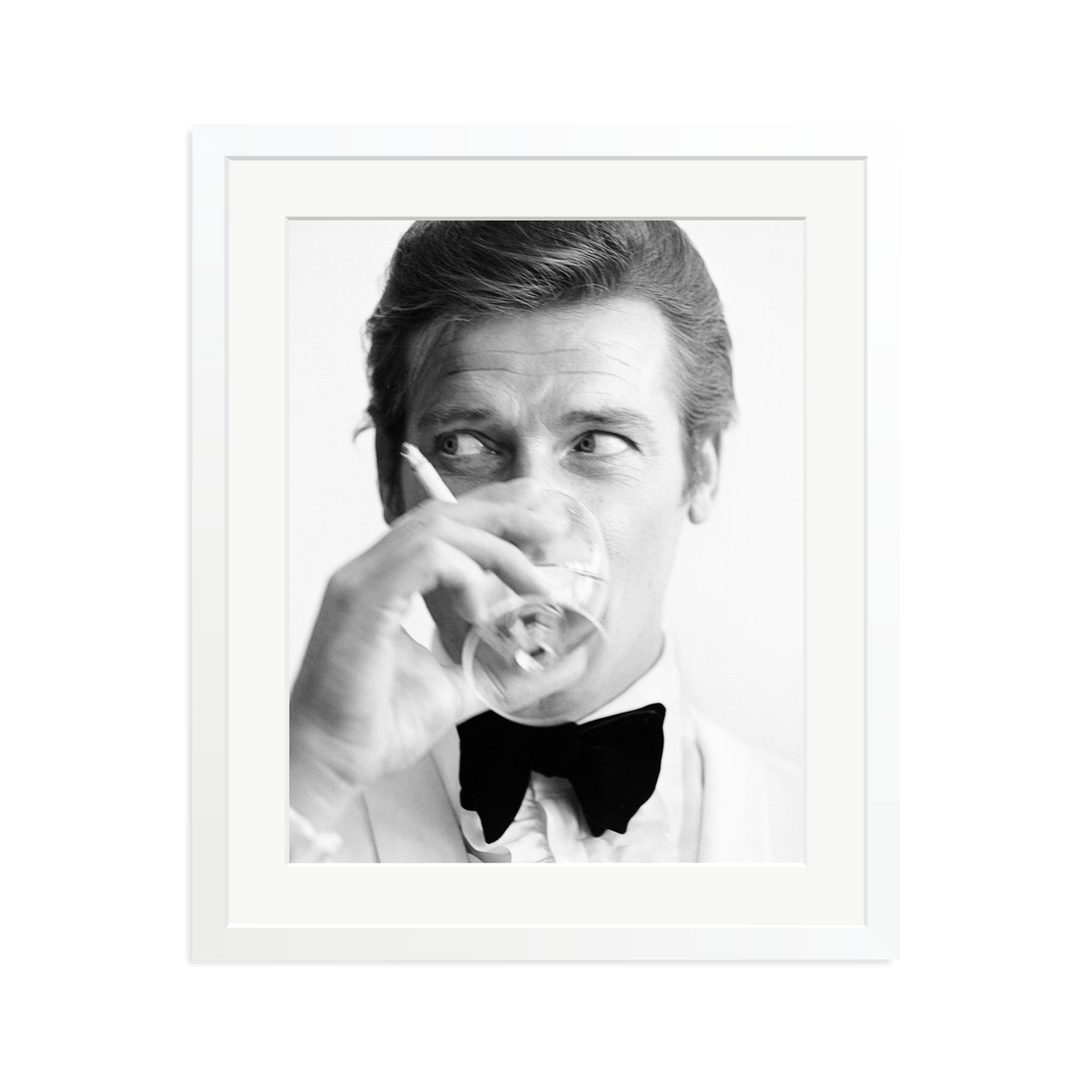 Shaken Not Stirred Framed Print White Large