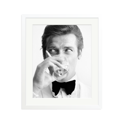 Shaken Not Stirred Framed Print White Large