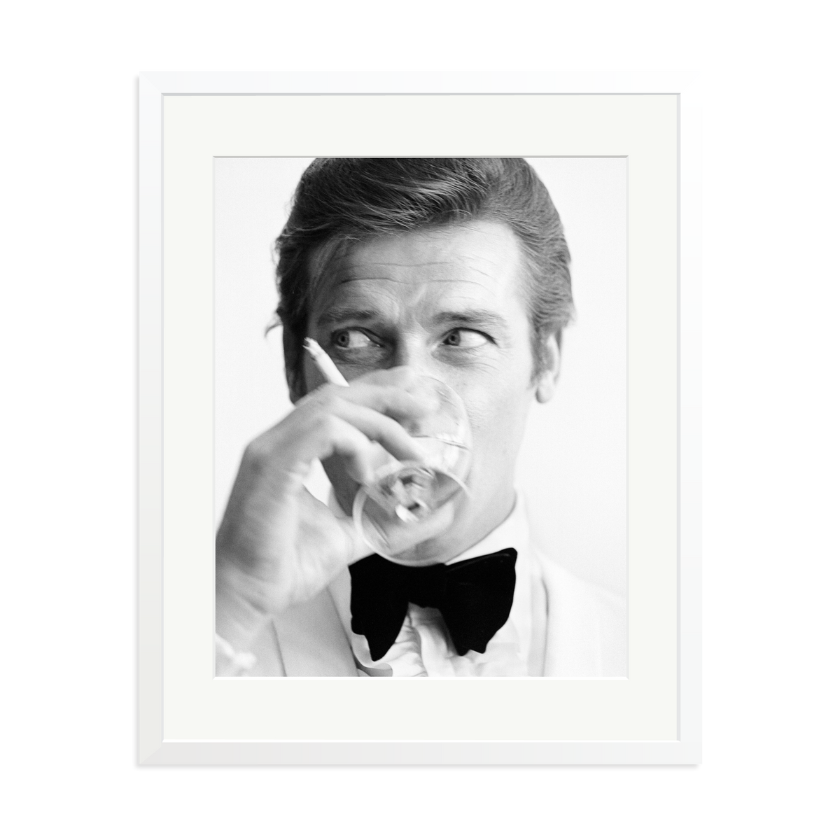 Shaken Not Stirred Framed Print White XL