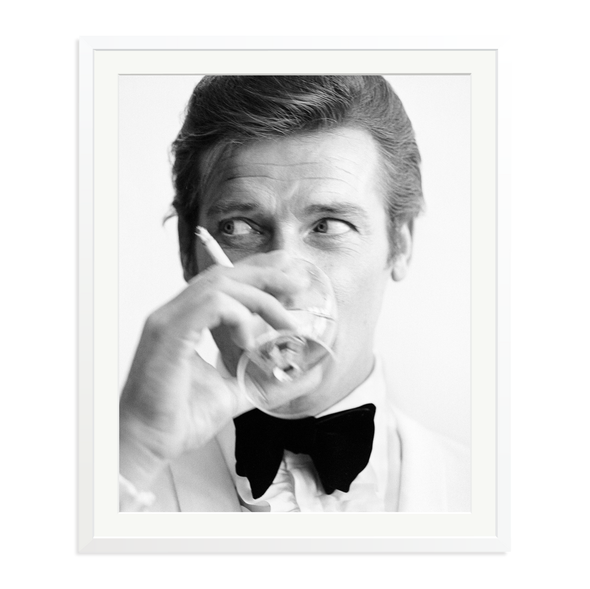 Shaken Not Stirred Framed Print White XXL